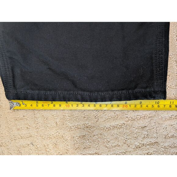 Carhartt Canvas Pants Men 46X32 B111 BLK Flannel Lined Loose Original Fit Work - Picture 9 of 10